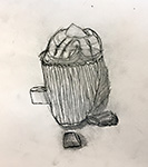 Cake drawing in pencil