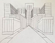 Cityscape drawing