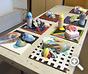 Assemblage sculptures
