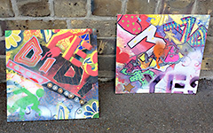 Painting with graffiti