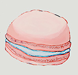Painting a macaroon cake